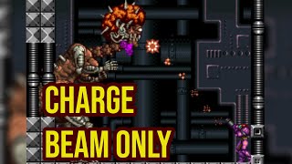 Super Metroid - Mother Brain with only Charge Beam (Power Beam)