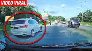 Kereta BMW bawak laju sampai Ianggar tiang