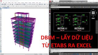 Tính dầm video 4 - Show dữ liệu từ Etabs ra Excel | DBim