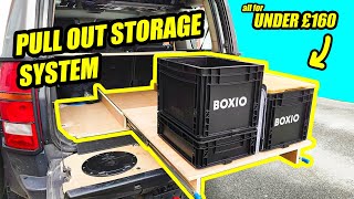 Super easy and cheap 4x4 drawer style system using BOXIO #vanlife