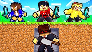 3 CAÇADORES YANDERE vs 1 SPEEDRUNNER no Minecraft