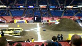 RC Car Crashes into operator!!!  Monster Jam