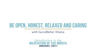 Introduction to the Meditation of the Month January, 2021