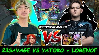 Aurora.23savage Windranger vs Tspirit.Yatoro Alchemist Lorenof Puck #Ti2024 Ranked Dota 2