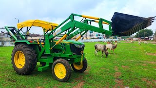 Johndeere 5310 tractor | Front loader & post hole digger farm equipment fitting | maa bhawani agro