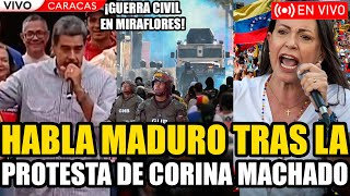 🔴URGENTE HABLA MADURO TRAS LA PROTESTA DE CORINA MACHADO 🔥GUERRA CIVIL EN VENEZUELA🔥 | FRAN FIJAP