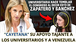 CAYETANA apoyo contundente a UNIVERSITARIOS y A VENEZUELA