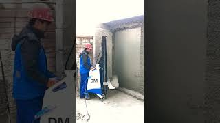 Wall smooth plaster machine #rendering #plastering #scraping #builder #building #contractor