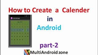 Android Calender Apps tutorial:part2 | ShoutCafe.com