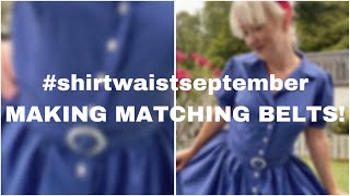 #shirtwaistseptember CREATING A MATCHING COVER BELT ♥️💕 #sewing #vintagestyle #shirtdress