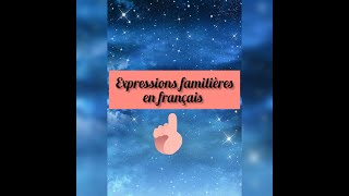 Expressions familières en français