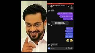 Amir liaquat leack Chat with 4th wife #shorts