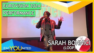 Sarah Bonnici Performs "Loop" at Ukrainian Malmo Party | Eurovision 2024 (Malta)