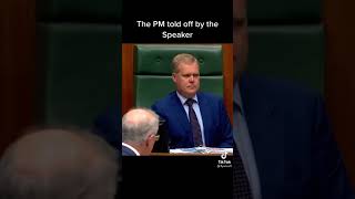 Scomo gets scolded by the speaker