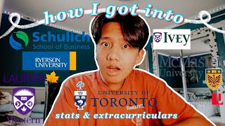 How I Got Into Ivey, UofT Rotman, McMaster, etc: canadian university stats & extracurriculars