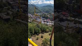 Skypark Gatlinburg Tennessee riding to chairlift to the top. #skypark #tourism #travel