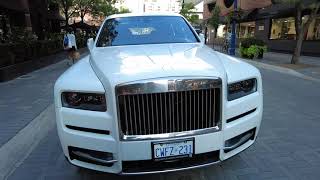 White Rolls-Royce Cullinan in Yorkville | Walkaround + Slow Mode + Reverse Experience