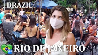 RIO DE JANEIRO - BRAZIL 🇧🇷  Leblon District Nightlife Saturday March 2021 [FULL TOUR]