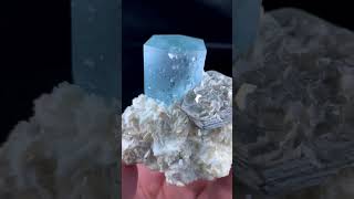 Beautiful Terminated Aquamarine specimen grown on Albite and Muscovite from Shigar Valley Pakistan.