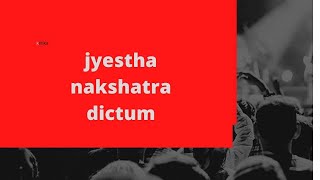 10th lord is  in jyestha nakshatra