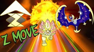 Shiny Lunala + Shiny Solgaleo Z Move [Pokemon UItra Sun and Moon]