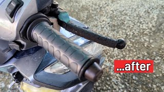 New handgrips on Honda motorbike - pro how-to 🛵🛠️