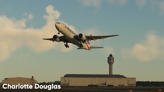 MSFS 2020 | Amazing Sounding Takeoffs & Landings | Charlotte Douglas Airport Plane Spotting