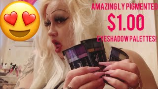 ASMR🔥AMAZINGLY PIGMENTED $1.00 EYESHADOW PALETTES! 😍MUST SEE!