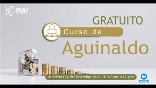 Curso  Aguinaldo en Zoom