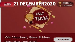 Flipkart Daily Trivia Quiz Answers Today 21 DECEMBER2020