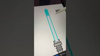 Drawing a LEGO LIGHTSABER on my iPad! #lego #legostarwars #starwars #legostarwarstheskywalkersaga