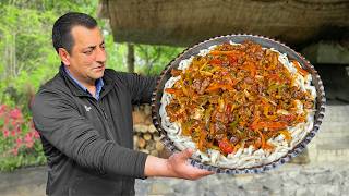 LA RECETA MÁS DELICIOSA DE LA COCINA AZERBAIYANA CÓMO COCINAMOS LA PASTA LAGMAN CON CORDERO