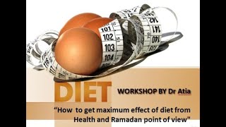 How  to get maximum effect of diet from Health and Ramadan point of view" by Doctor Atiya