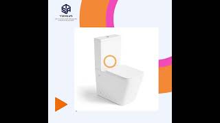 Modern Sanitary Ware Rimless Ceramic Bathroom One Piece Square Toilet