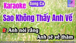 Sao Không Thấy Anh Về Karaoke Tone Song Ca