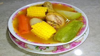 caldo de pollo 🐔 con verduras 🌽🥕 | receta de pueblo fácil y económica