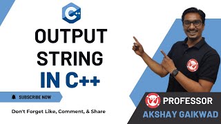 Output String in C++ Programming | C++ | SY Diploma | SEM 3 OOPS 22316