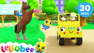 It's Fun At Lellobee Farm | Lellobee City Farm| Dance Party Songs 2024 🎤 Sing and Dance Along 🎶