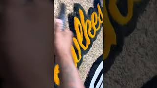 Custom #steelers rug for fam! Like comment subscribe for more content! More videos on the way! #fyp