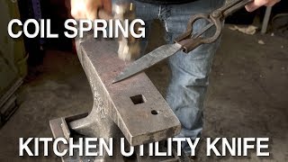 Making a Kitchen Utility Knife From a Coil Spring Part One