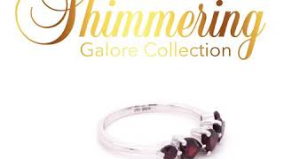 Beautiful Rhodium Over Solid Sterling Silver 1.25ctw Garnet Ring