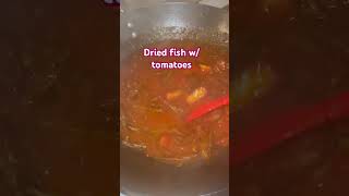 Dried fish w/ tomato 🍅 #short #shorts #shortsfeed #shortvideo #shortsviral #foodie #foodlover #fyp