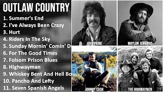 OUTLAW COUNTRY Mix - John Prine, Waylon Jennings, Johnny Cash, The Highwaymen - Summer's End, I'...