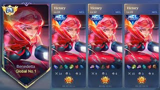 MCL FINAL!! BENEDETTA ENTER SOLO MCL IN LEGENDS RANK 🔥 GAME 3 | MOBILE LEGENDS