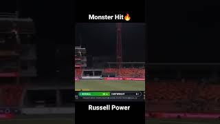 Russell muscle power no on can stop him😱💯 | unstoppable Russell🔥 #shorts #cricket #viral