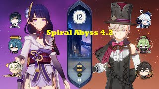 Raiden Double Hydro & Lyney Furina Team | Spiral Abyss 4.2 Floor 12 9 Stars | Genshin Impact