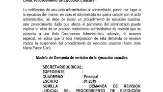 MODELO DE DEMANDA REVISIÓN EJECUCIÓN COACTIVA