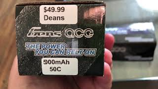 GENS ACE HARD PACK 7.4 VOLT 5000 MAH 50C LIPO BATTERIES ( 2 WITH DEANS PLUGS) UNBOXING