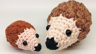 Amigurumi: Hedgehog, big and small. Crochet! Presentation of results. Pattern info in description