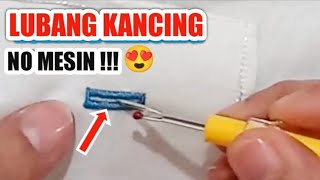 Cara Membuat Lubang Kancing Pakai Jahit Tangan /Hand Sewing Buttonhole/Hand Stitching